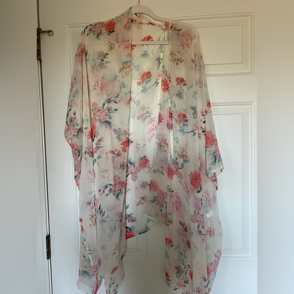 Pinkblush pink chiffon maternity cover up